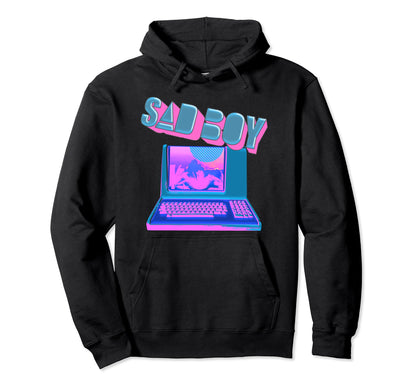 Vaporwave Aesthetic Sad Computer Tropical Hoodie - Streetwear Style Unisex