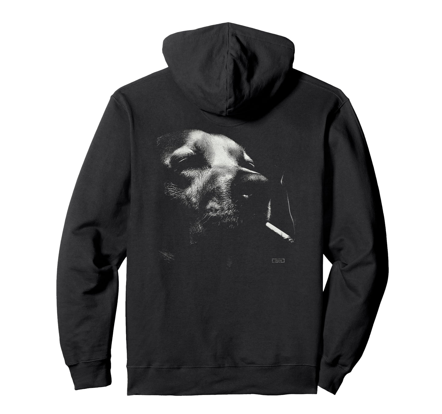 Golden Retriever Smoking Cigarette Hoodie - Minimalist Print Men Women