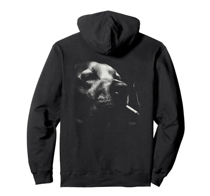 Golden Retriever Smoking Cigarette Hoodie - Minimalist Print Men Women