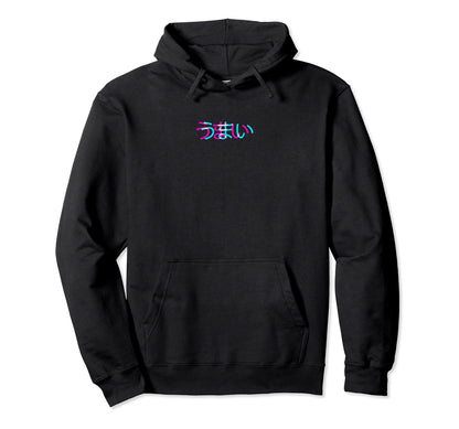 Umai Japanese Glitch Anime Aesthetic Hoodie - Novelty Apparel Unisex