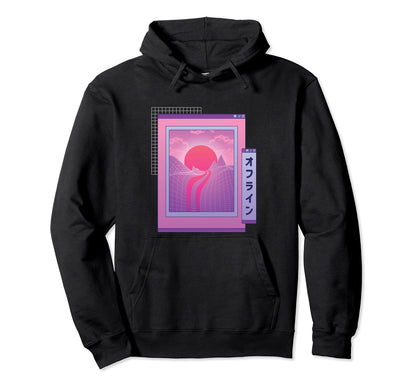 Synthwave Vaporwave Aesthetic 80S Home Hoodie - Minimalist Print Men Women