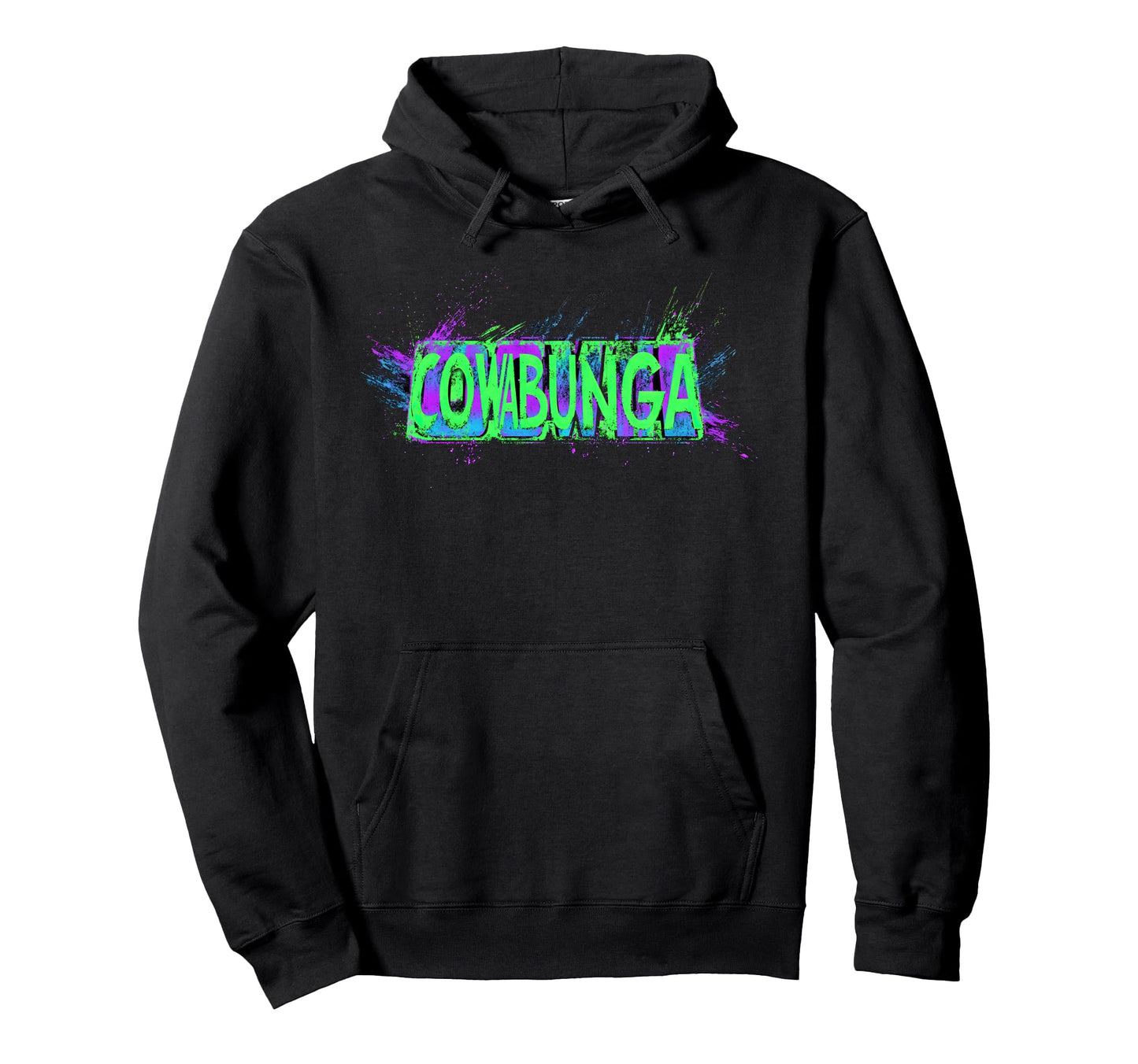 Cowabunga 80S 90S Nostalgia Slang Hoodie - Fun Novelty Design Unisex