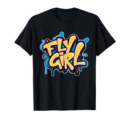 Fly 80S 90S Old School Hip Hop Graffiti T-Shirt - Fun Novelty Design Unisex