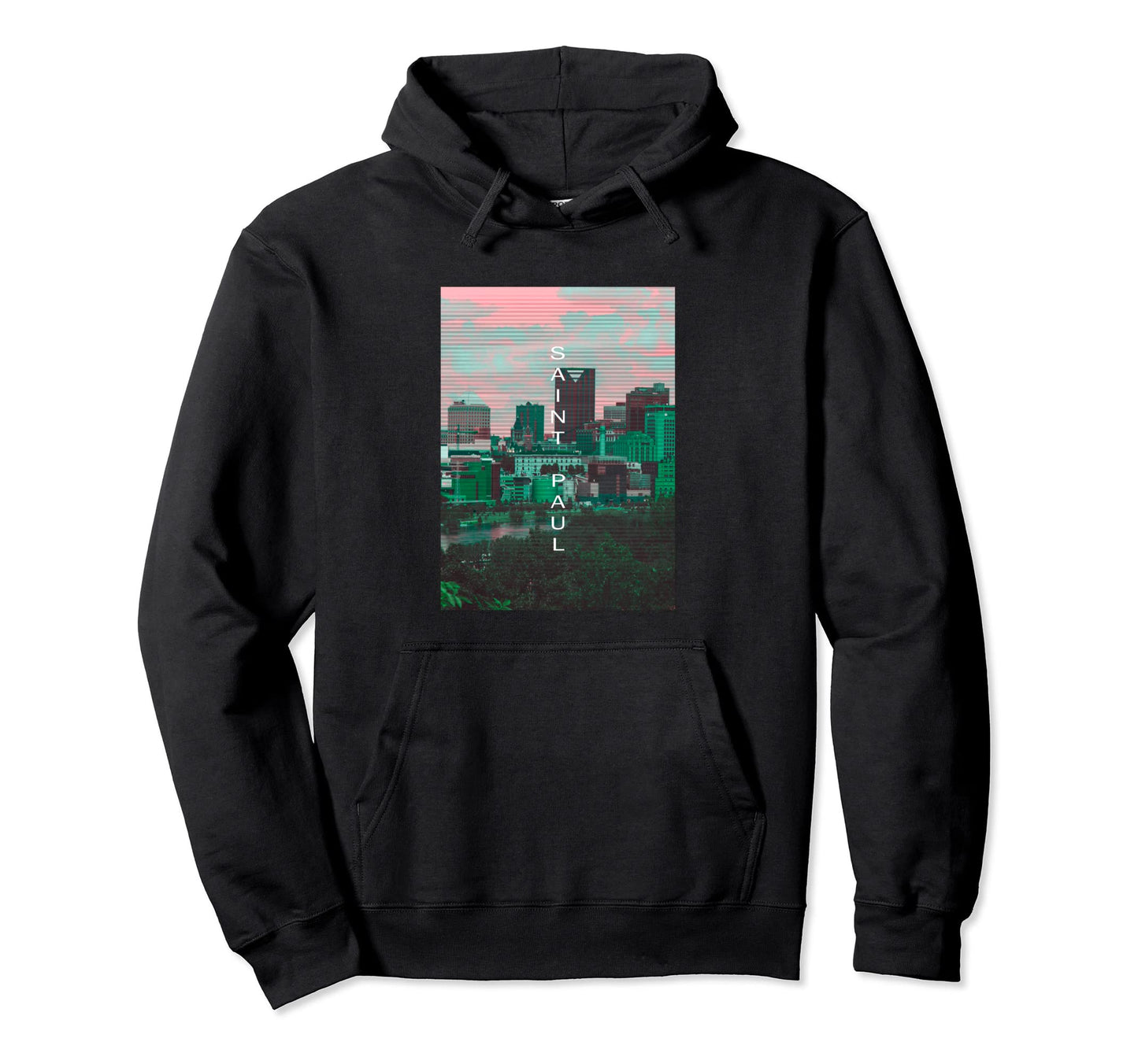 Minnesota Vaporwave Aesthetic Hoodie - Minimalist Print for Adults