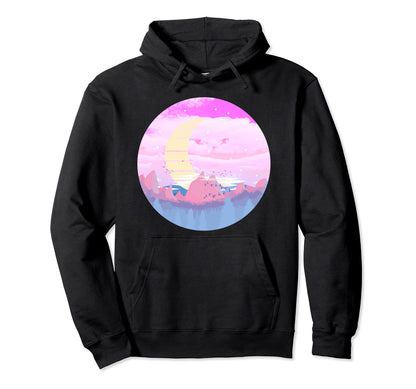 Vaporwave Aesthetic Japanese Kawaii Hoodie - Novelty Apparel for Adults