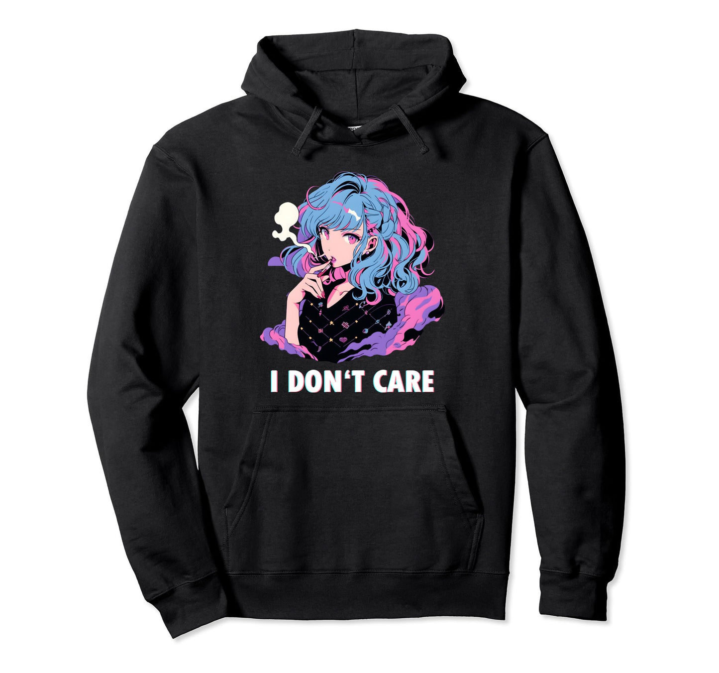 Aesthetic Vaporwave Sad Face Japanese Hoodie - Aesthetic Graphic Unisex