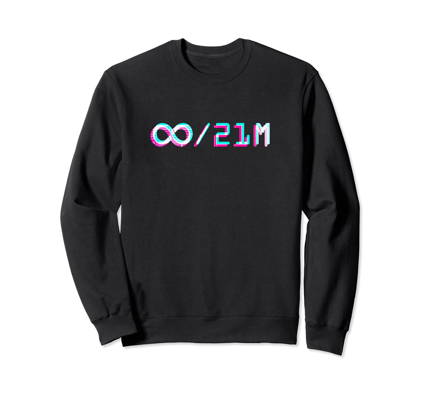 Btc Vaporwave Glitch 90S Soft Sweatshirt - Minimalist Print Men Women