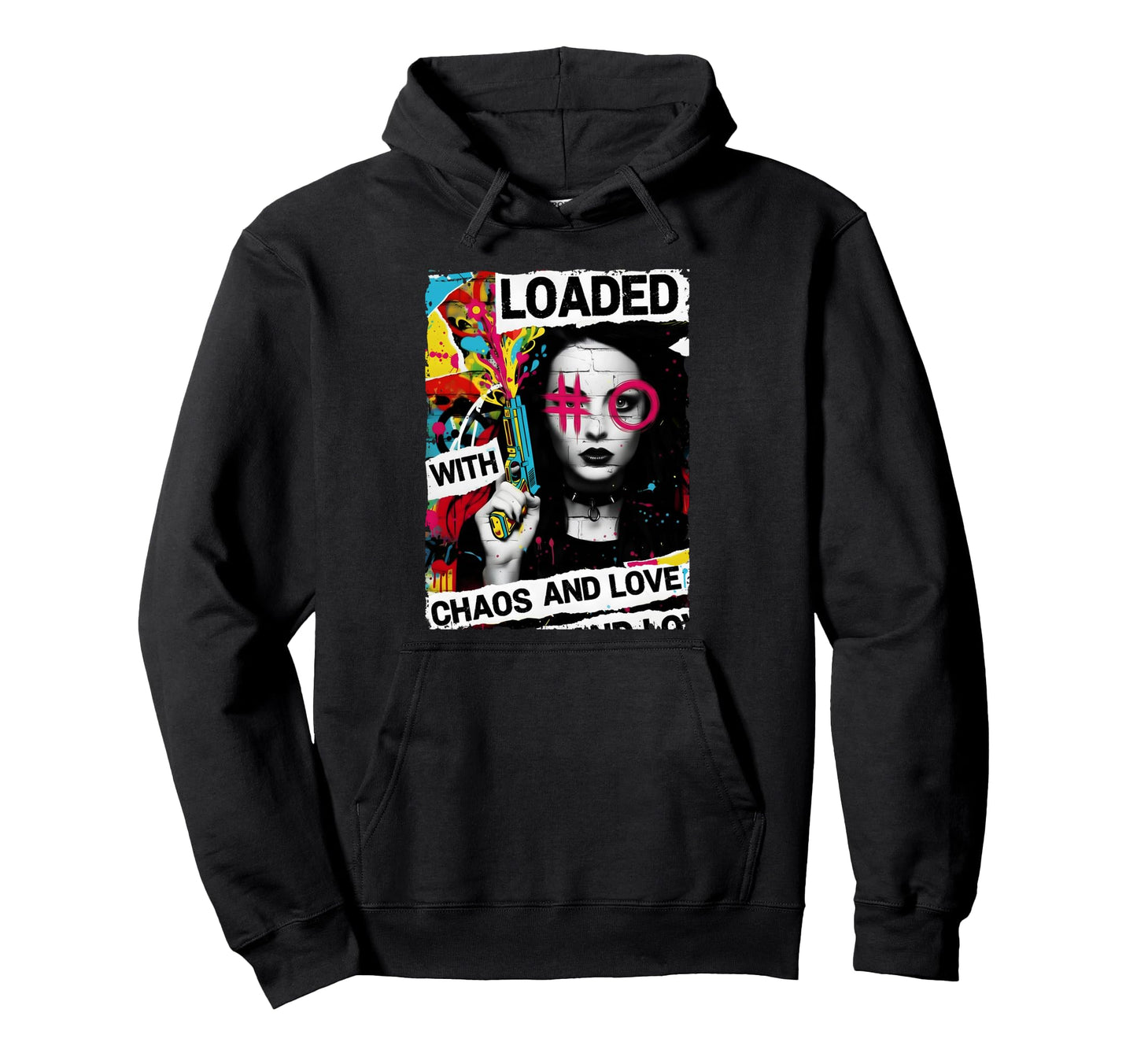 Punk Graffiti Urban Grunge Art 90S Hoodie - Casual Everyday Wear Men Women