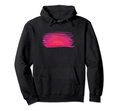 Vaporwave Aesthetic Sunrise City Hoodie - Fun Novelty Design Unisex