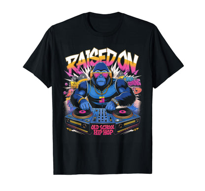Raised Old School Graffiti Rap Hip T-Shirt - Aesthetic Graphic Men Women