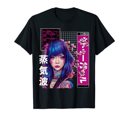 Japanese Cherry Blossom Edgy T-Shirt - Aesthetic Graphic for Adults