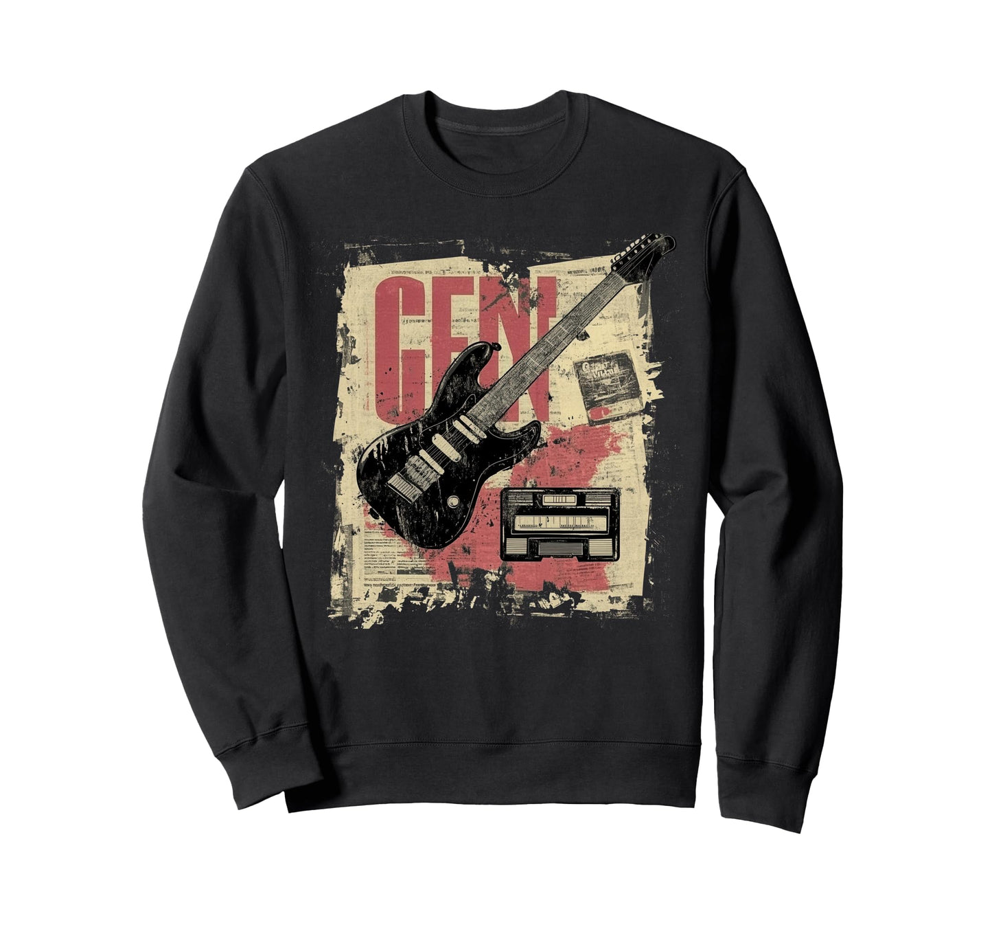 80S 90S Punk Grunge Music Gen X Sweatshirt - Custom Art Print Men Women