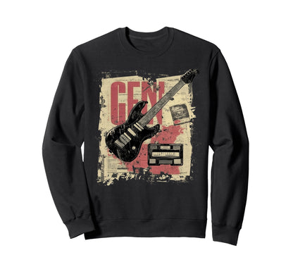 80S 90S Punk Grunge Music Gen X Sweatshirt - Custom Art Print Men Women