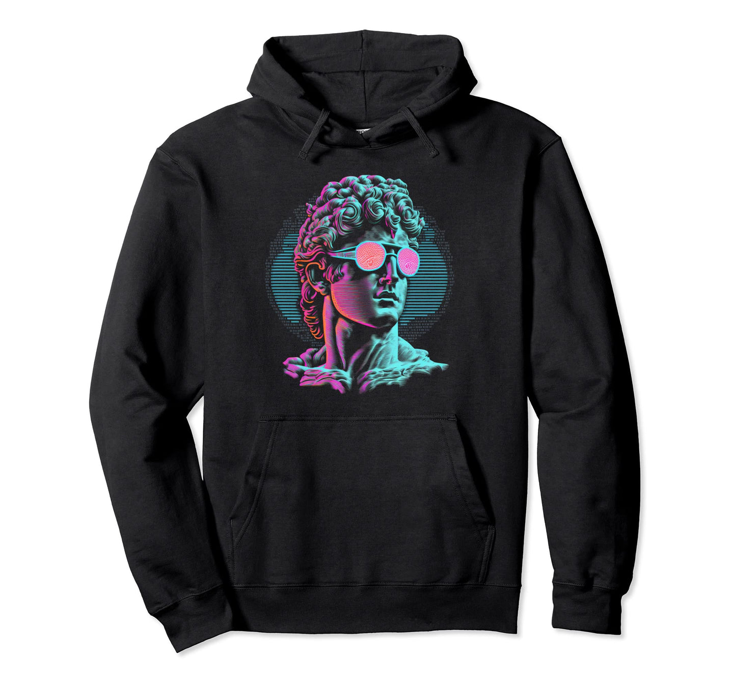 Greek Statue Vaporwave Retrowave Hoodie - Trendy Graphic for Adults