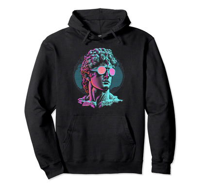 Greek Statue Vaporwave Retrowave Hoodie - Trendy Graphic for Adults
