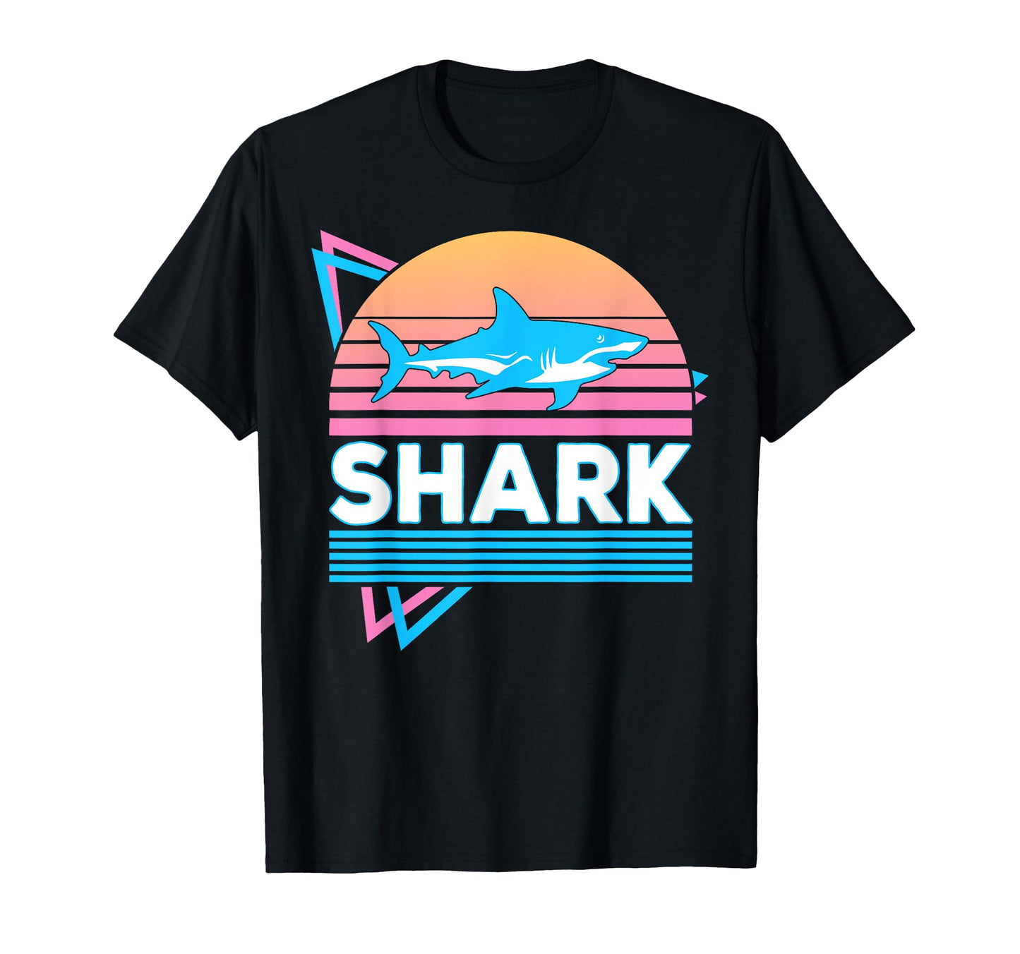 Shark Vaporwave Aesthetic T-Shirt - Graphic Print for Adults