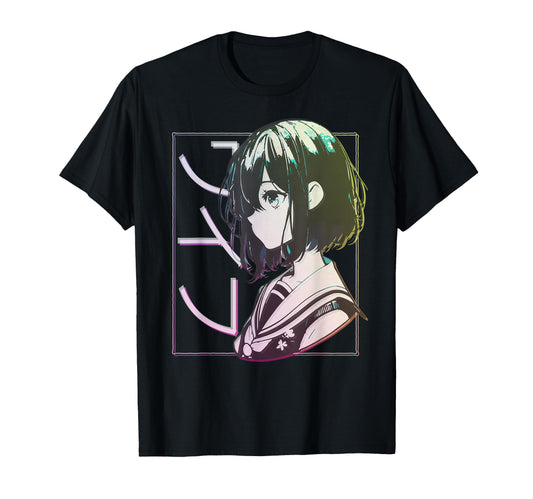 Anime Waifu Japanese Aesthetic T-Shirt - Fun Novelty Design Men Women