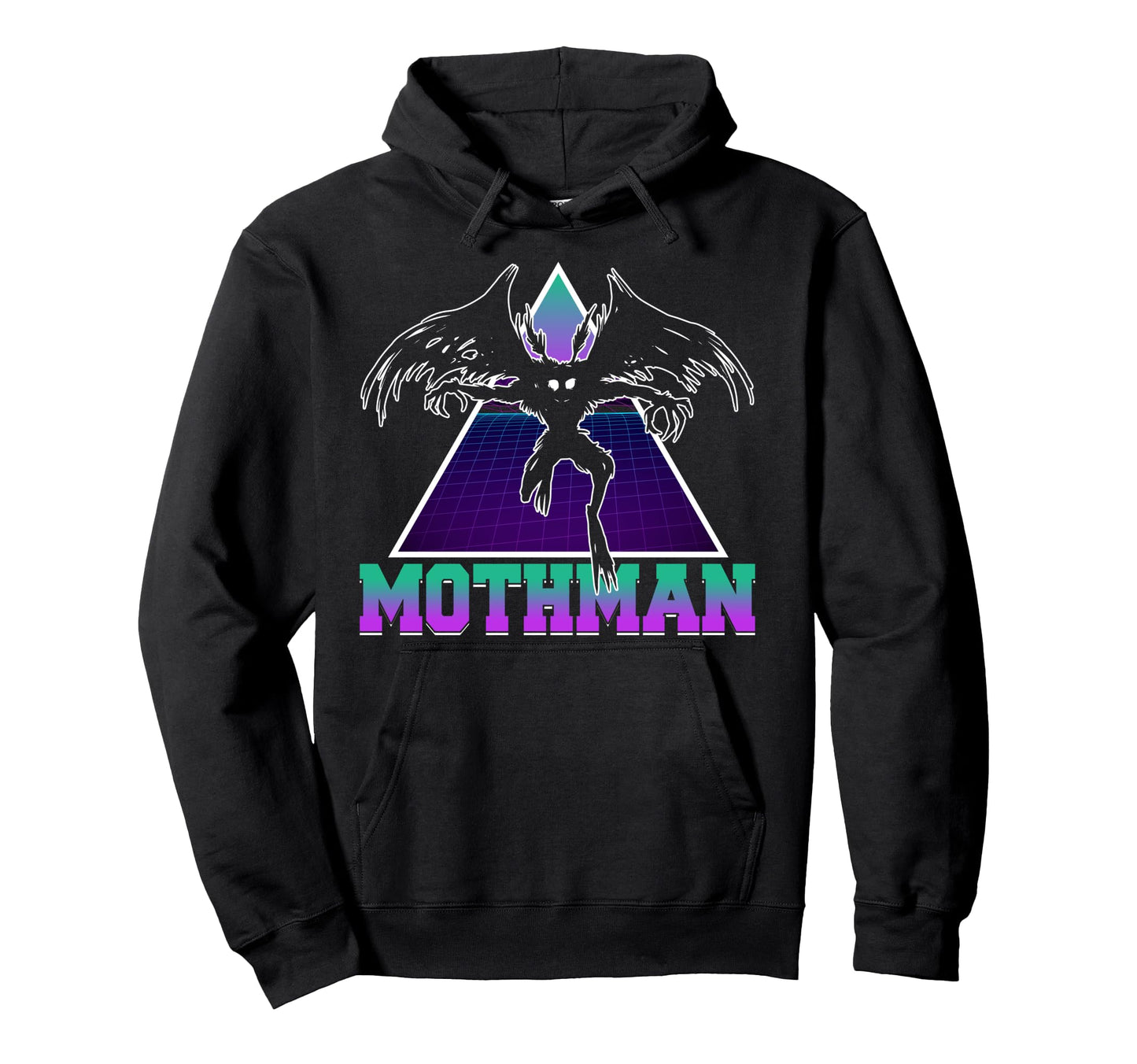 Vaporwave Aesthetic Mothman Hoodie - Aesthetic Graphic for Adults