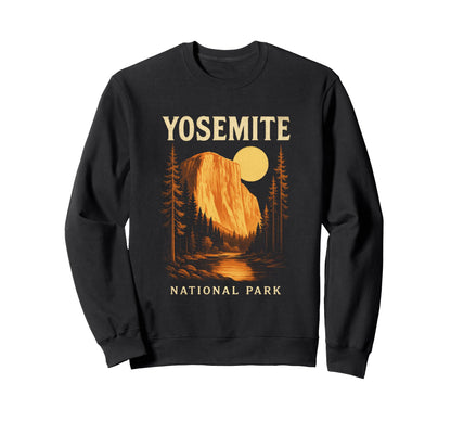 Yosemite National Park California Nature Sweatshirt - Unique Graphic Unisex
