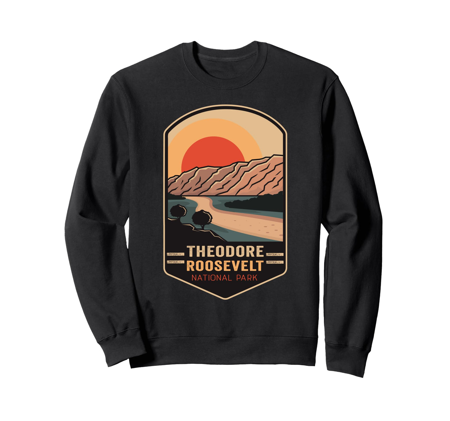 Us Theodore Roosevelt National Sweatshirt - Minimalist Print for Adults
