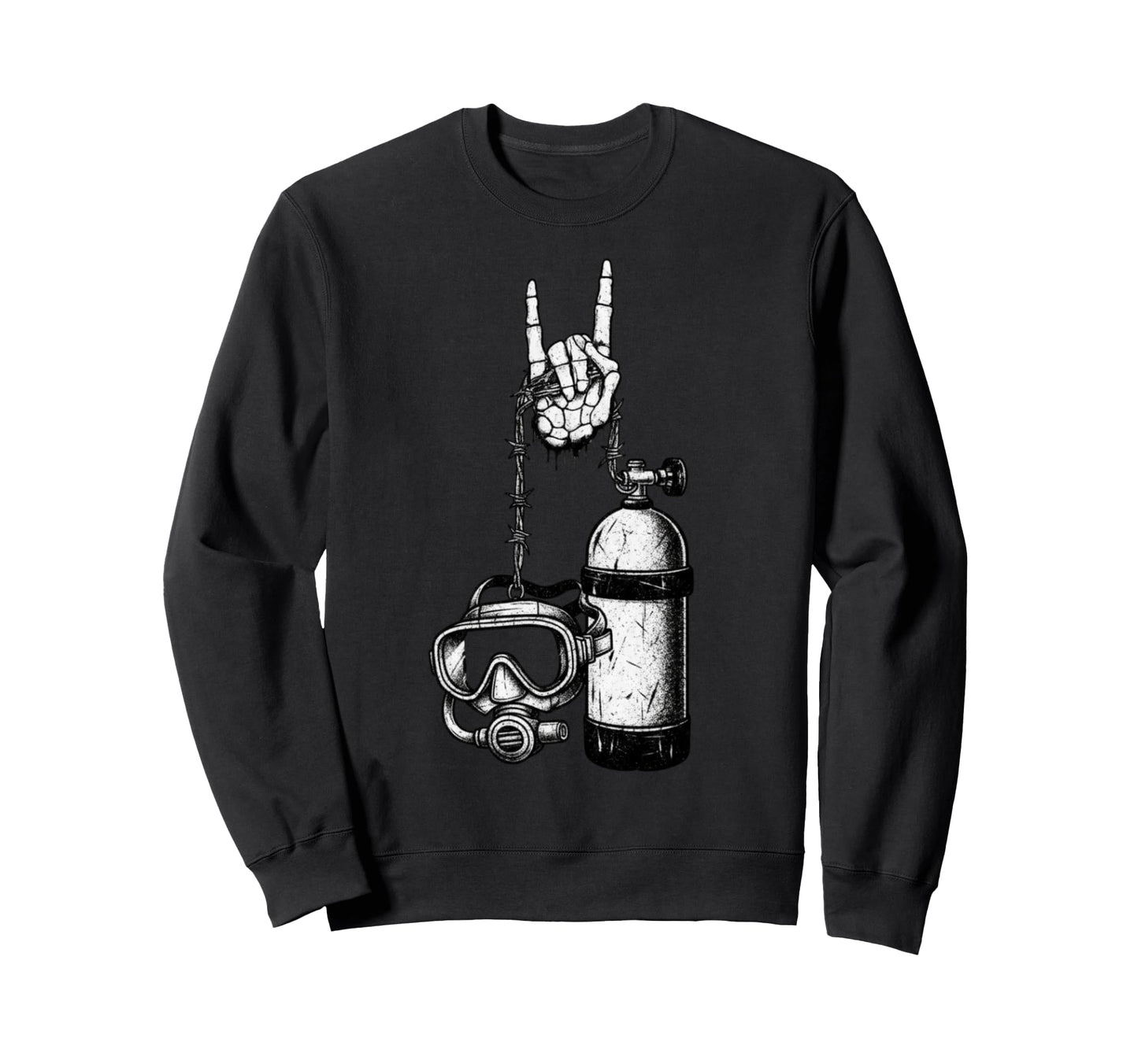 Scuba Diver Diving 90S Alt Metal Sweatshirt - Novelty Apparel Unisex