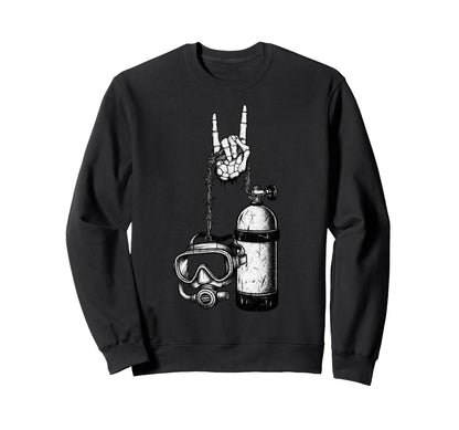 Scuba Diver Diving 90S Alt Metal Sweatshirt - Novelty Apparel Unisex