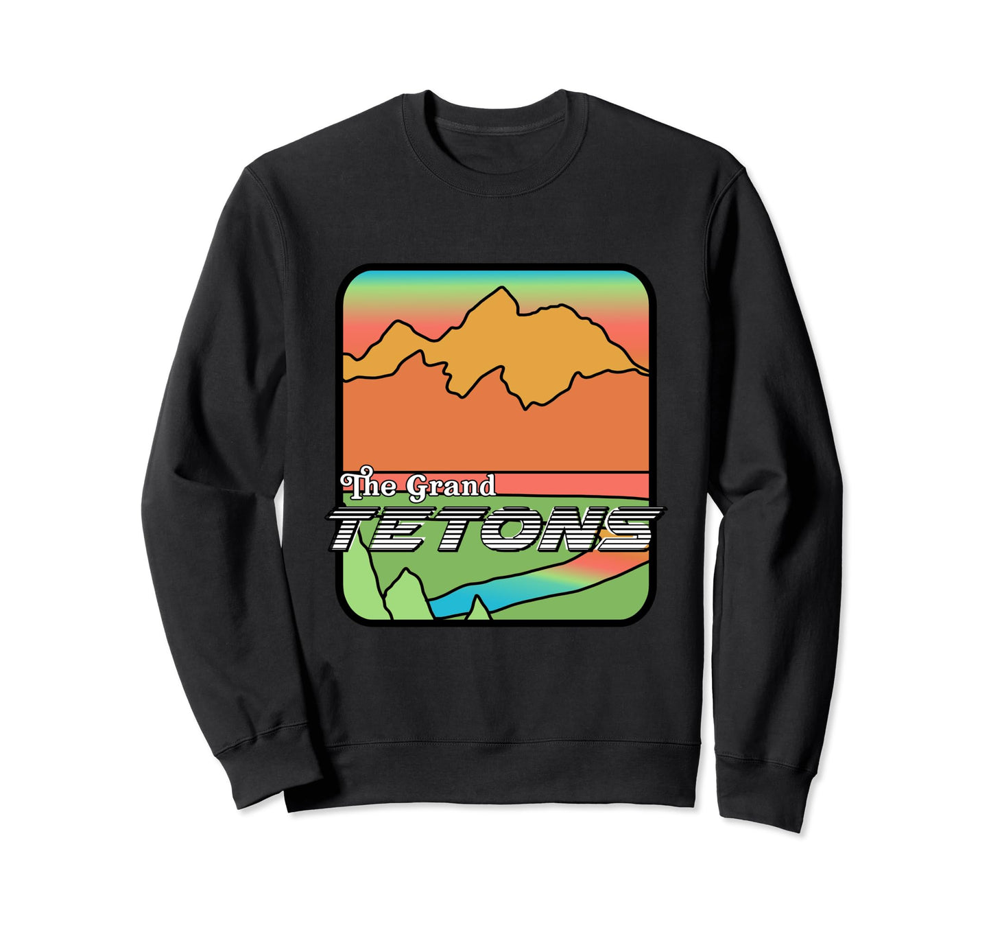 Grand Teton National Park Souvenir Sweatshirt - Custom Art Print Men Women