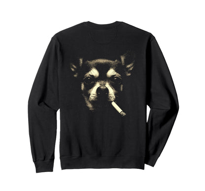 Chihuahua Smoking Cigarette Sweatshirt - Aesthetic Graphic Men Women