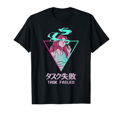 Task Failed Japanese Otaku Anime T-Shirt - Casual Everyday Wear Men Women