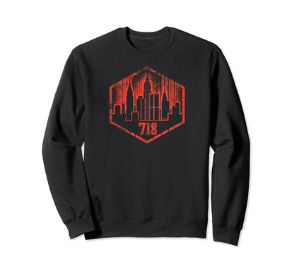 718 Grit 90S Grunge Sweatshirt - Casual Everyday Wear for Adults