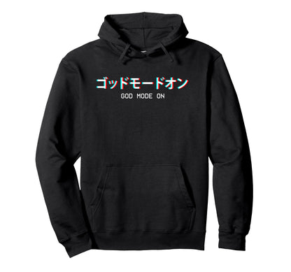 God Mode Japanese Vaporwave Aesthetic Egirl Hoodie - Graphic Print Unisex