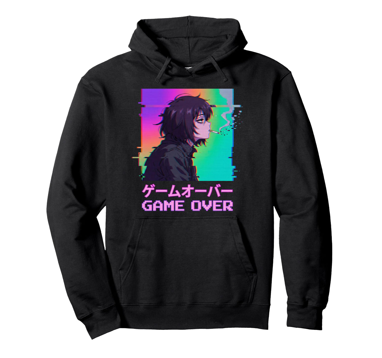 Indie Old Aesthetic Vaporwave Sad Anime Lofi Hoodie - Graphic Print Unisex
