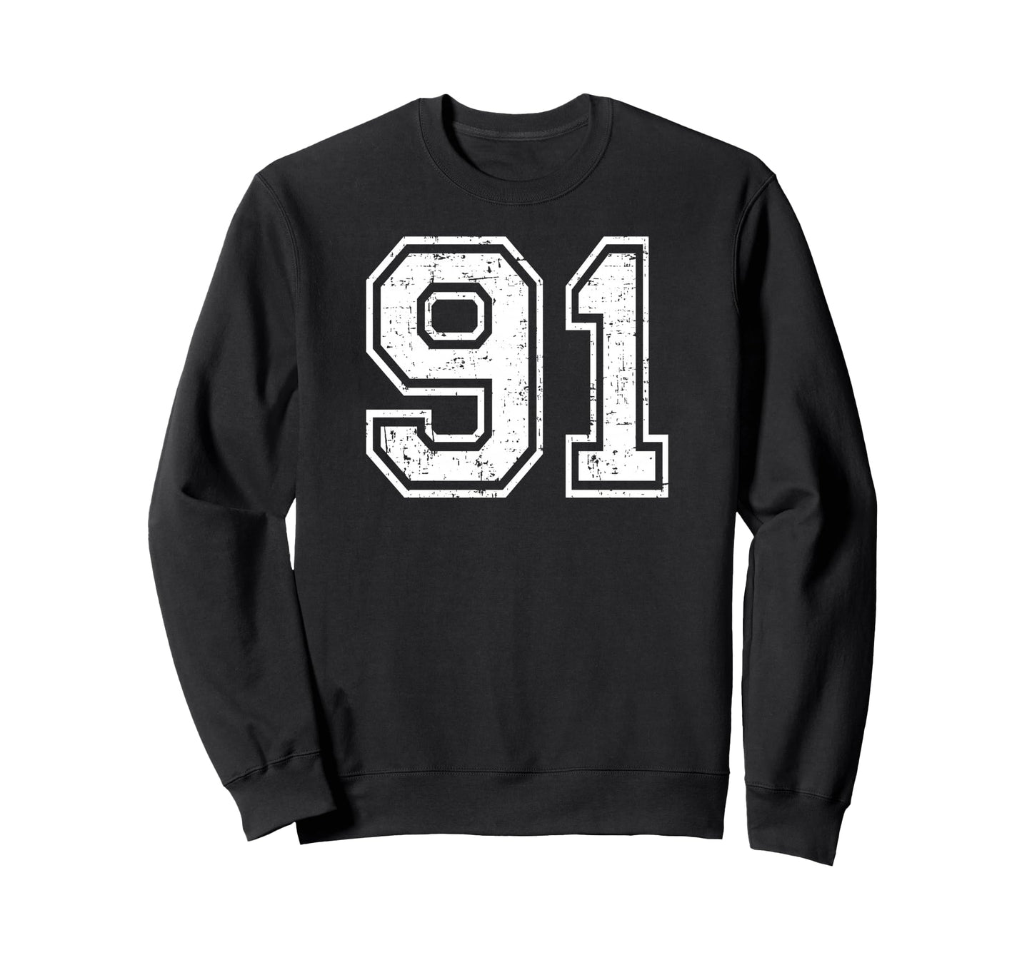 91 Number Ninety One Team Sweatshirt - Casual Everyday Wear Men Women