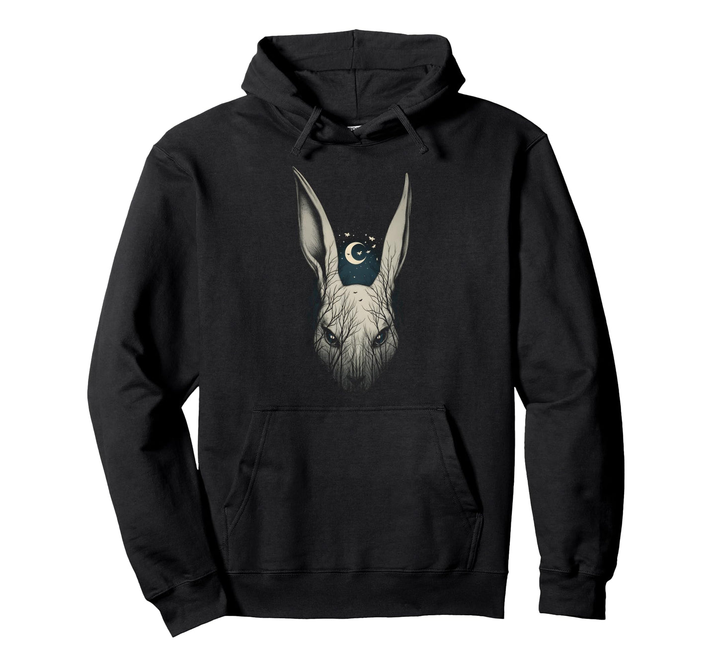 Creepy Bunny Rabbits Alt Goth Grunge Hoodie - Casual Everyday Wear Unisex