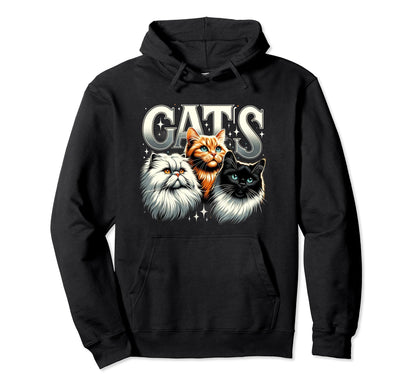 Cat Bootleg Grunge 90S Hoodie - Custom Art Print for Adults