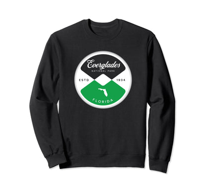 Everglades National Park Florida Circle Sweatshirt - Unique Graphic Unisex