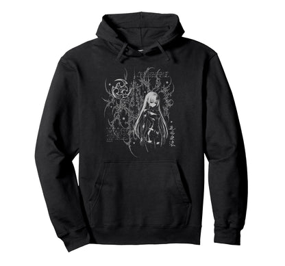 Y2K Grunge Anime Goth Alt Sigilism Hoodie - Minimalist Print for Adults