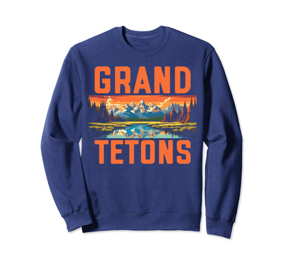 Grand Tetons National Park Art Sweatshirt - Novelty Apparel Men Women