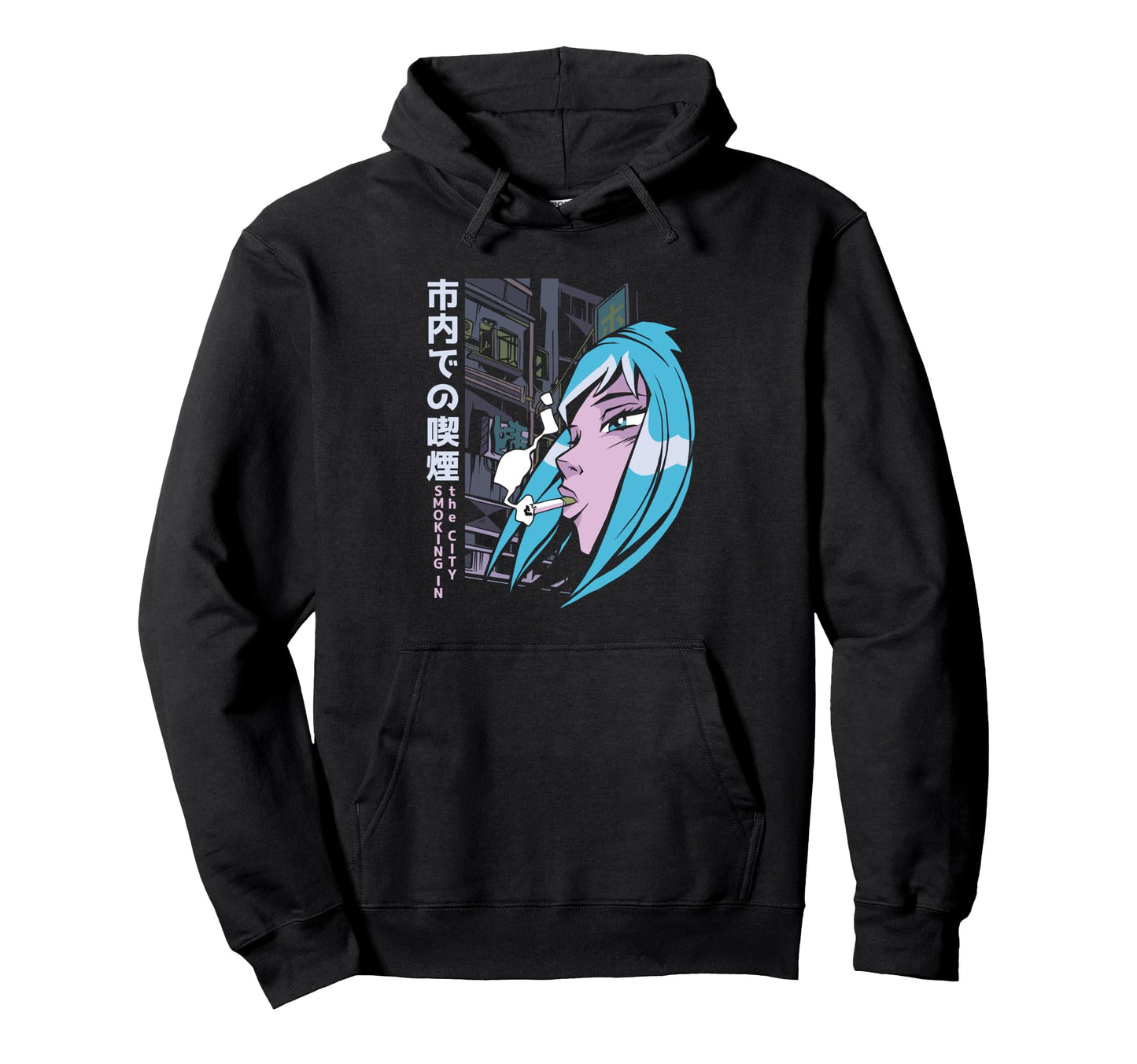 Vaporwave Aesthetic Otaku Anime Sad Egirl Hoodie - Novelty Apparel Unisex