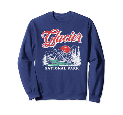Glacier National Park 80S Sweatshirt - Streetwear Style for Adults
