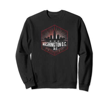 Washington Dc Grit 90S Grunge Sweatshirt - Custom Art Print Unisex