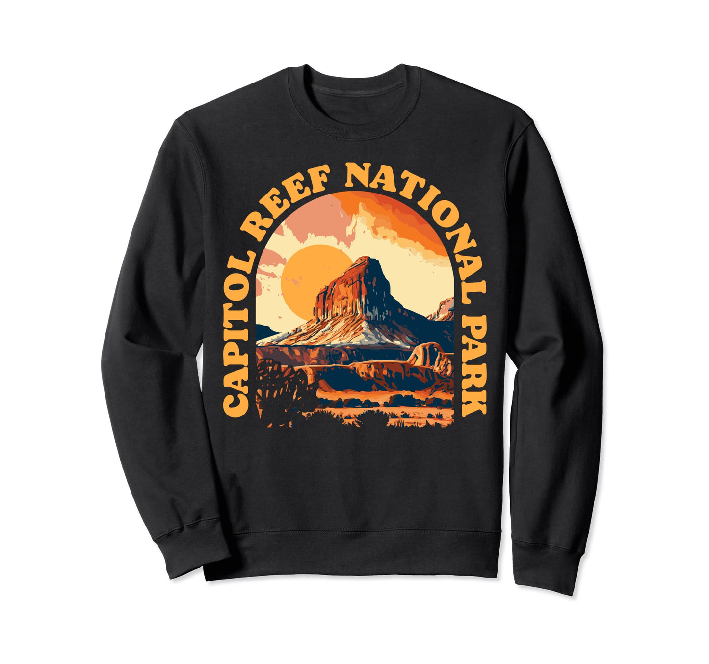 Capitol Reef National Park Utah Sweatshirt - Minimalist Print for Adults