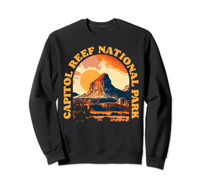Capitol Reef National Park Utah Sweatshirt - Minimalist Print for Adults