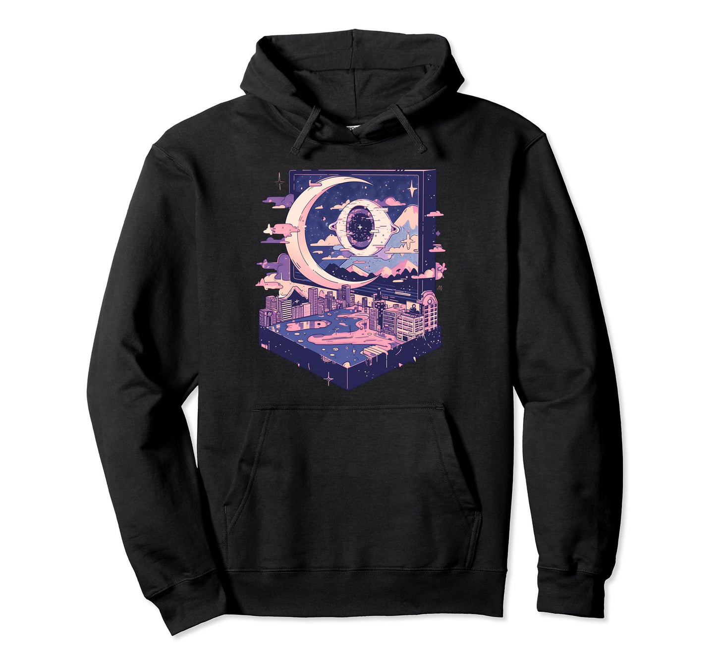 80S Citypop Aesthetic Pastel Vaporwave Hoodie - Unique Graphic for Adults