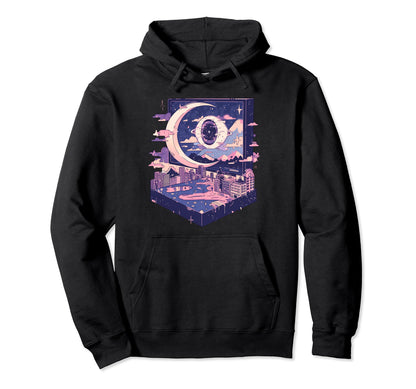 80S Citypop Aesthetic Pastel Vaporwave Hoodie - Unique Graphic for Adults