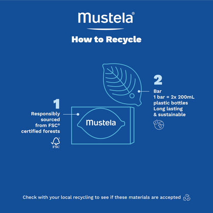 Mustela Shampoo & Body Cleanser Bar - Gentle Family Formula | 75g
