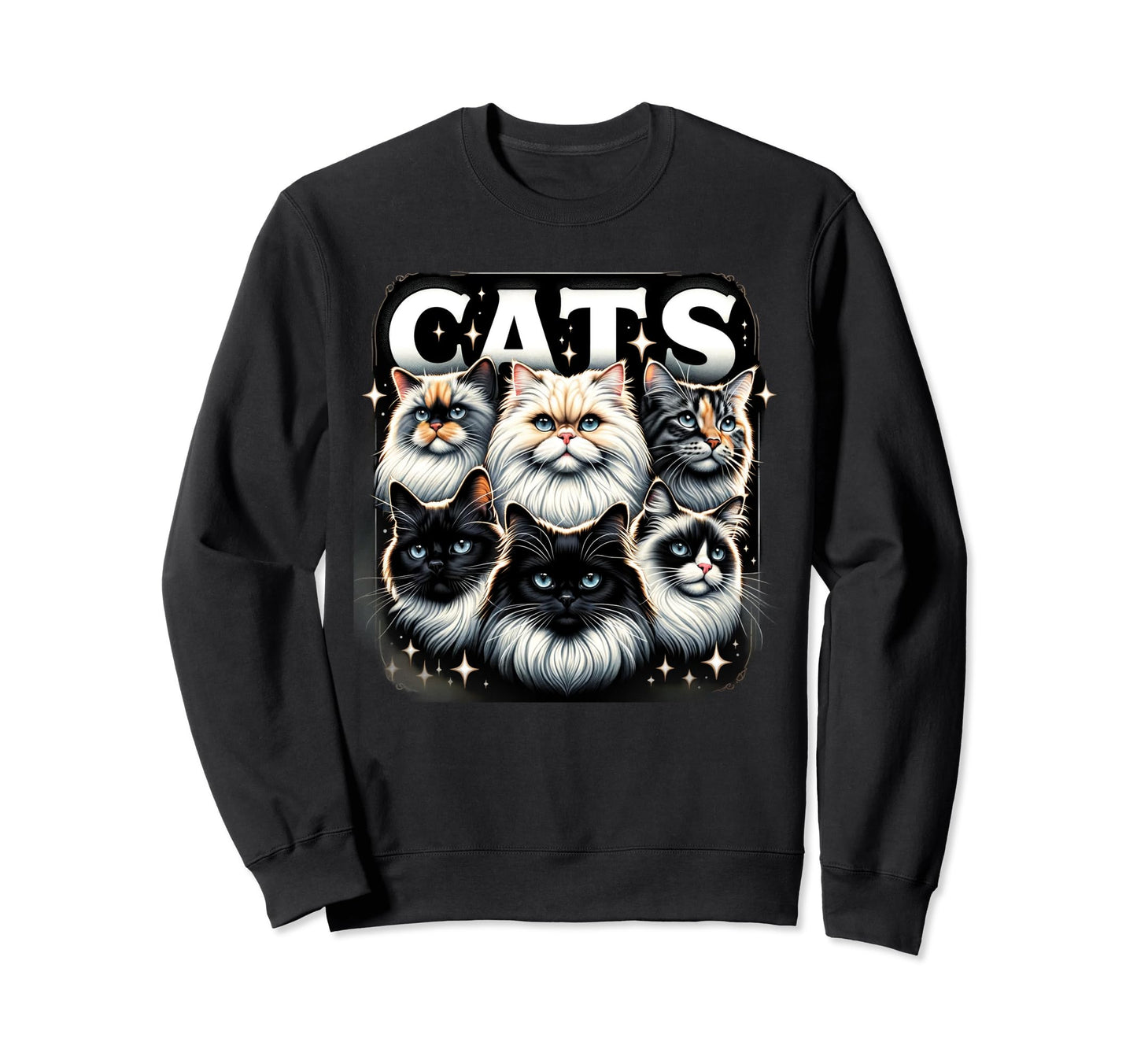 Cat Bootleg Grunge 90S Sweatshirt - Aesthetic Graphic Men Women