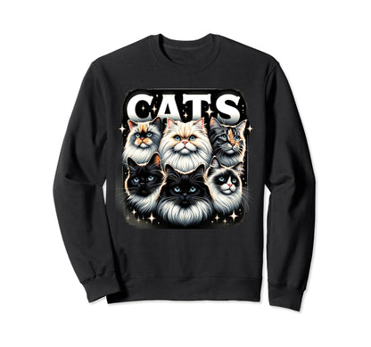 Cat Bootleg Grunge 90S Sweatshirt - Aesthetic Graphic Men Women