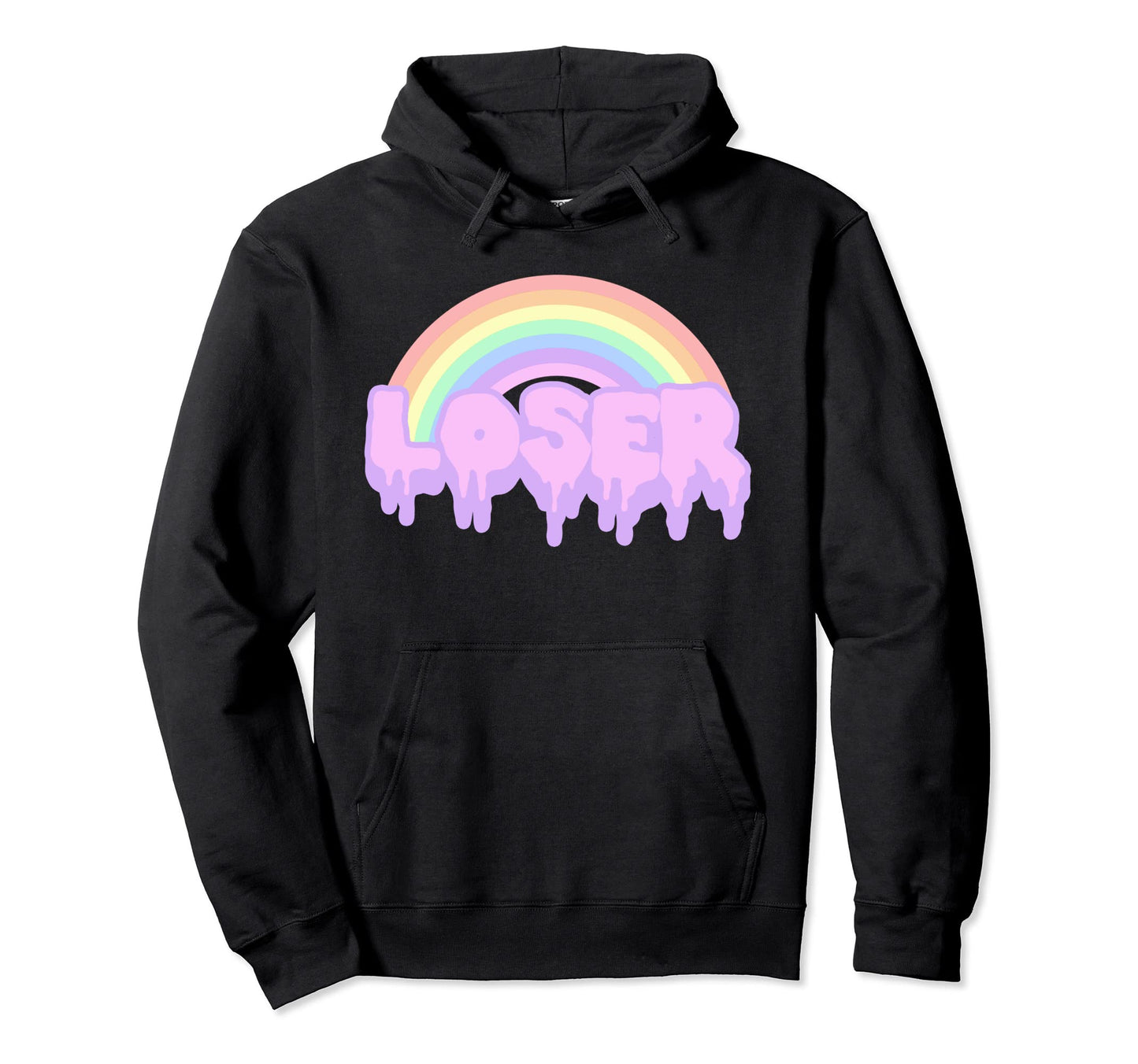Loser 90S Pastel Grunge Aesthetic Rainbow Hoodie - Minimalist Print Unisex