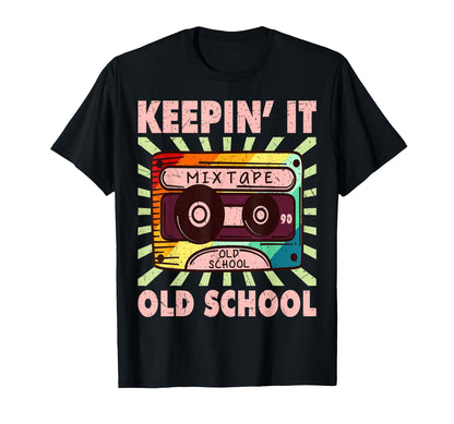 80S Birthday Party Keepin It Old School T-Shirt - Graphic Print Men Women